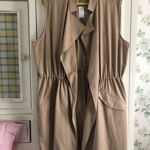 LONG ADJUSTABLE CINCH WAISTED VEST!